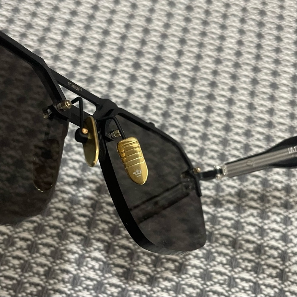 Jacques Marie Mage Men's Black Rectangular Sunglasses - Picture 9 of 15